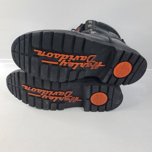 Harley-Davidson Men's Black Dipstick Leather Motorcycle Riding Boots Size US 10 - Picture 5 of 6